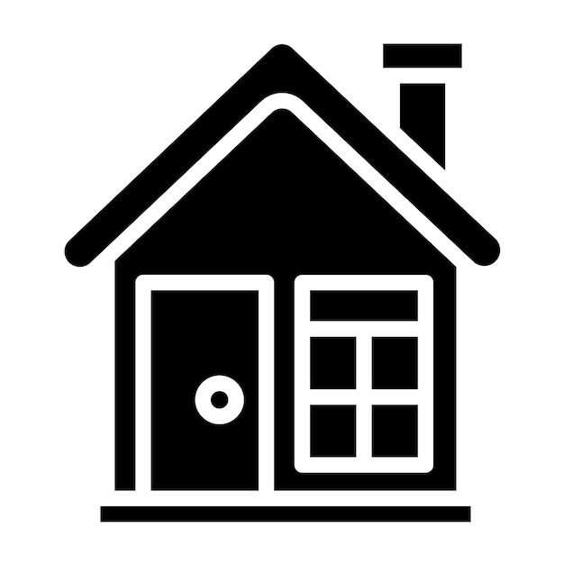 Estilo del icono de diseño vectorial del hogar