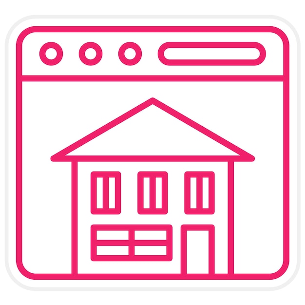 Estilo del icono de diseño vectorial del hogar