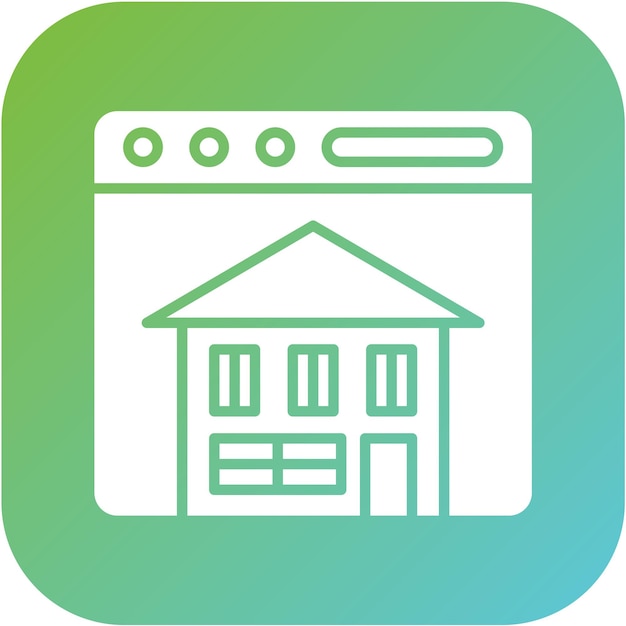 Estilo del icono de diseño vectorial del hogar