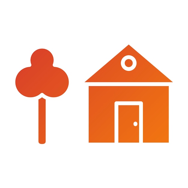 Estilo del icono de diseño vectorial del hogar