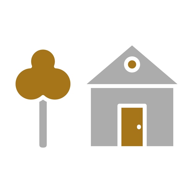 Estilo del icono de diseño vectorial del hogar