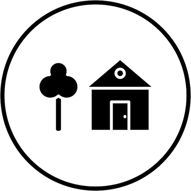 Estilo del icono de diseño vectorial del hogar