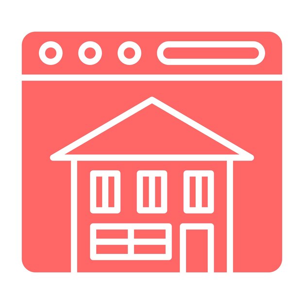 Estilo del icono de diseño vectorial del hogar