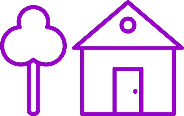 Estilo del icono de diseño vectorial del hogar