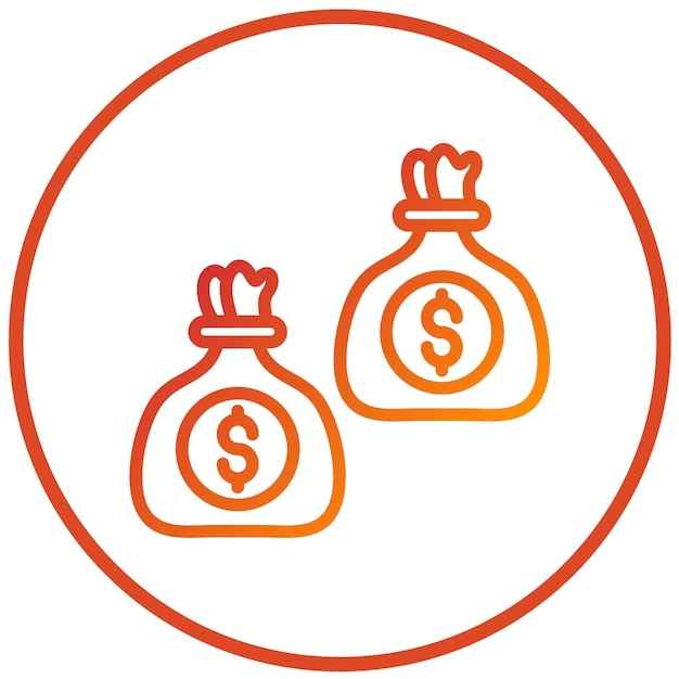 Estilo del icono de diseño vectorial de ingresos