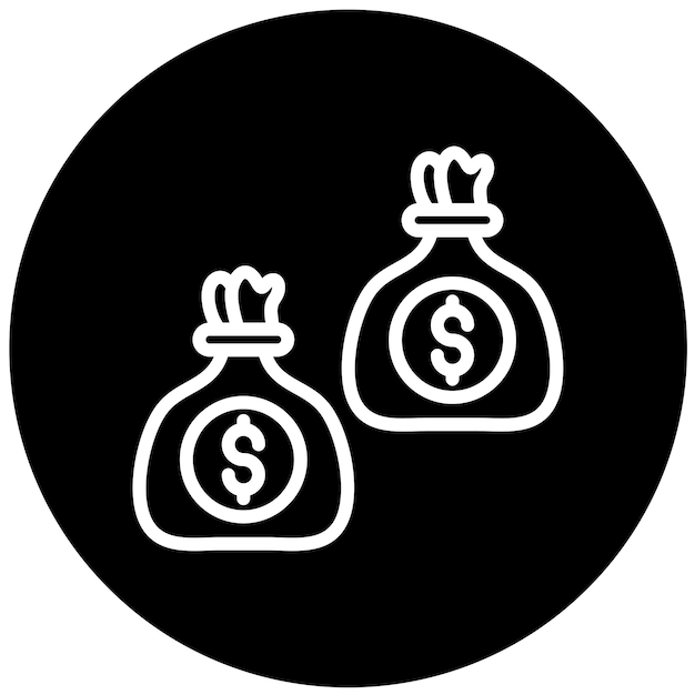 Estilo del icono de diseño vectorial de ingresos
