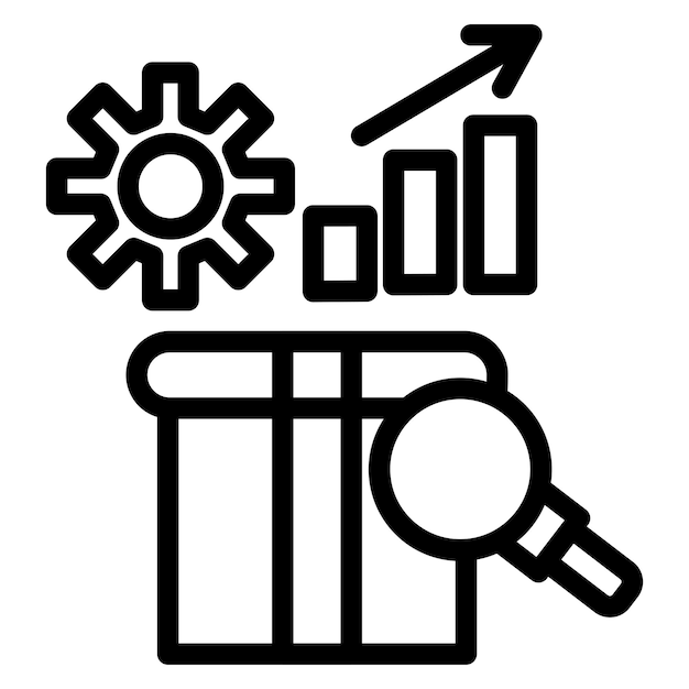 Estilo de icono de diseño vectorial de inteligencia de ventas