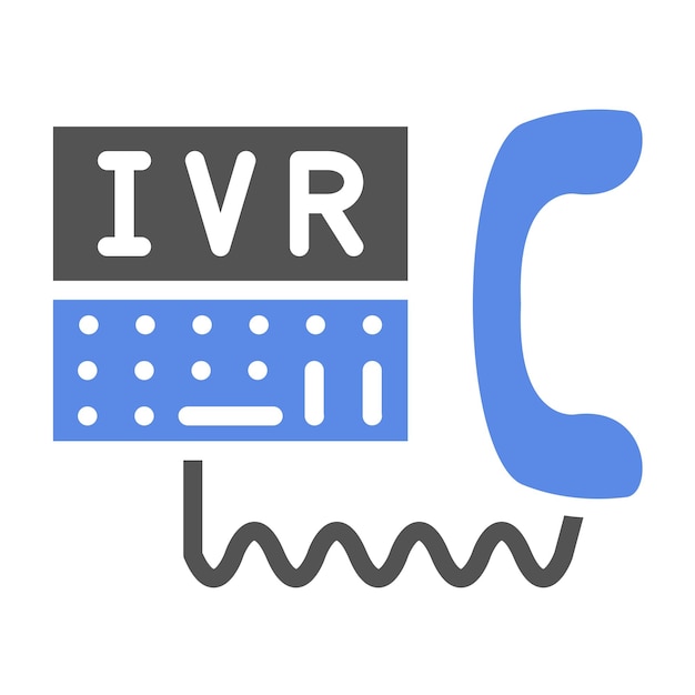 Estilo de icono de diseño vectorial IVR