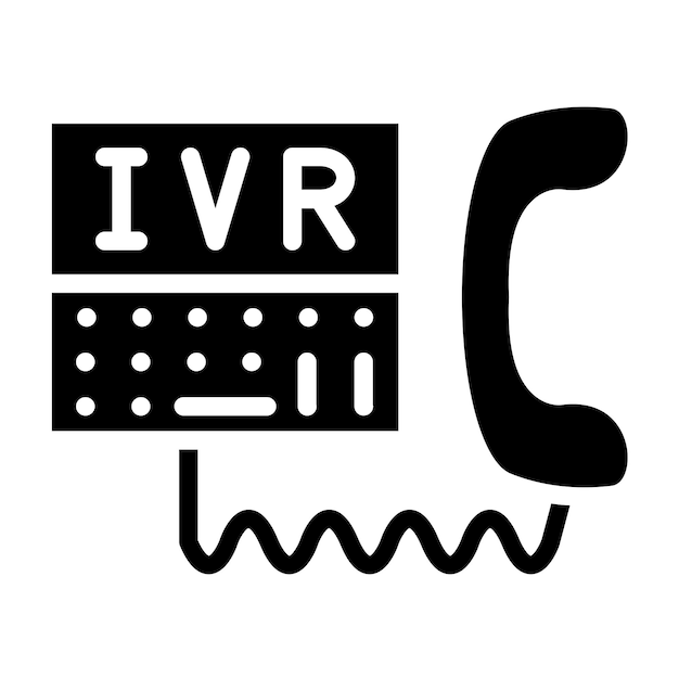 Estilo de icono de diseño vectorial IVR