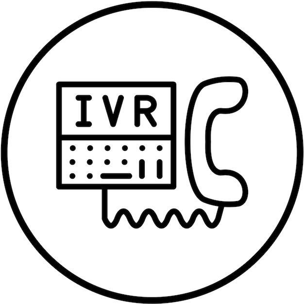 Estilo de icono de diseño vectorial IVR