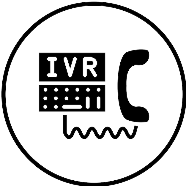 Estilo de icono de diseño vectorial IVR