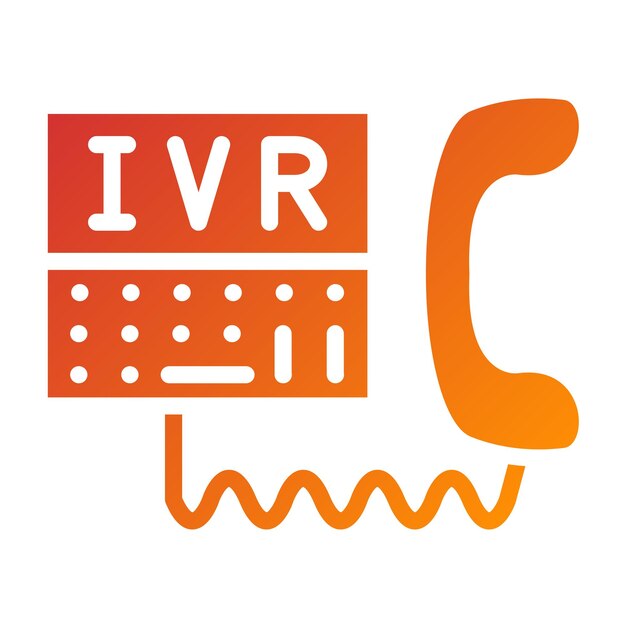 Estilo de icono de diseño vectorial IVR