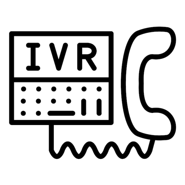 Estilo de icono de diseño vectorial IVR