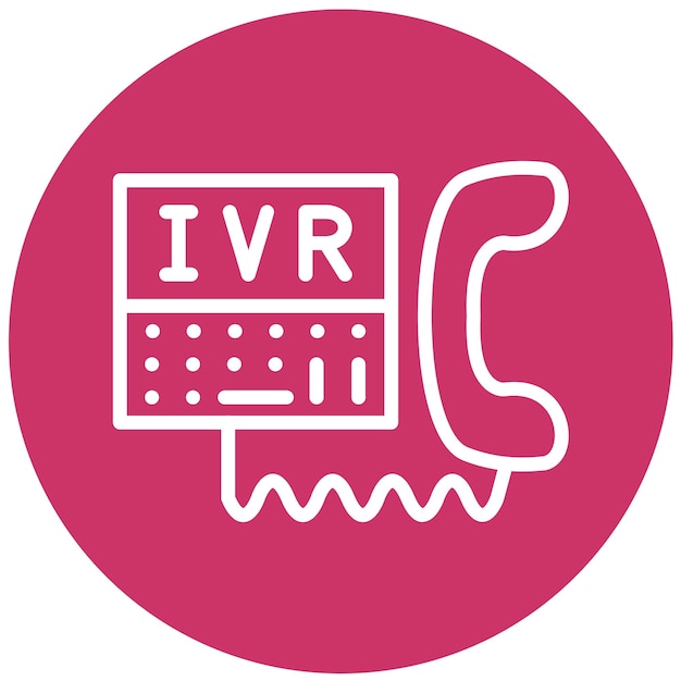 Estilo de icono de diseño vectorial IVR