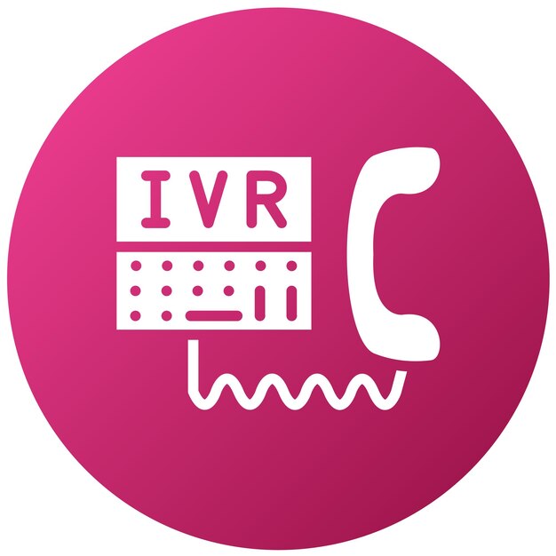 Estilo de icono de diseño vectorial IVR