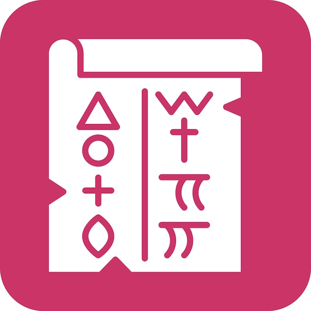 Estilo de icono de diseño vectorial jeroglífico
