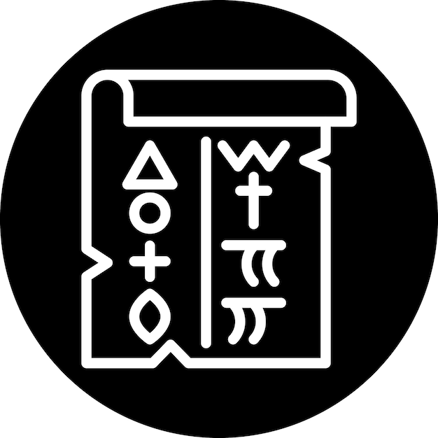 Estilo de icono de diseño vectorial jeroglífico