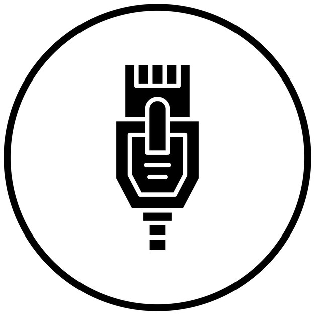 Estilo de icono de diseño vectorial de LAN