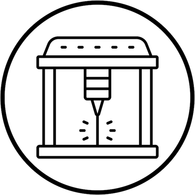 Estilo de icono de diseño vectorial con láser