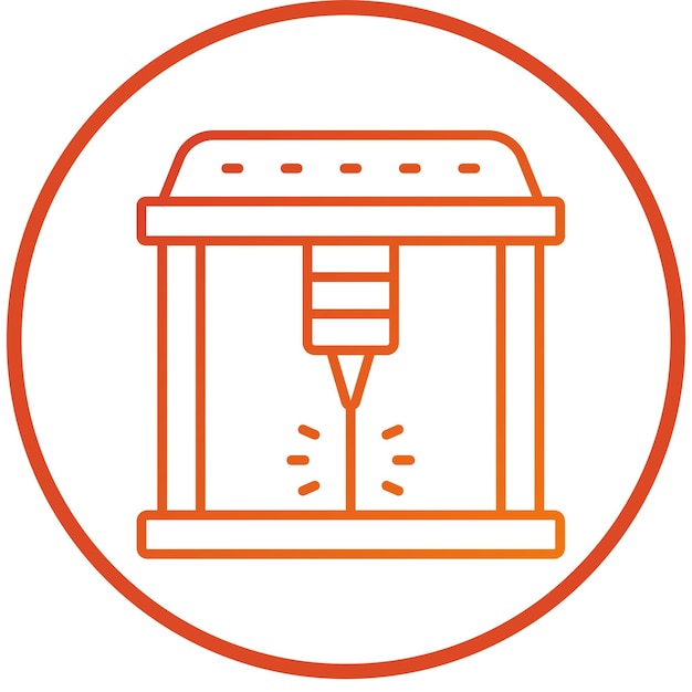 Estilo de icono de diseño vectorial con láser