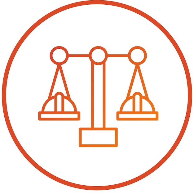 Estilo del icono de diseño vectorial de la ley laboral