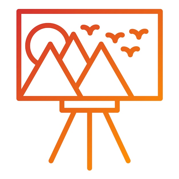 Estilo de icono de diseño vectorial de lienzo