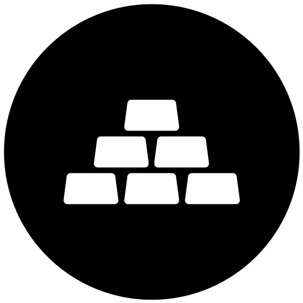 Estilo de icono de diseño vectorial de lingotes