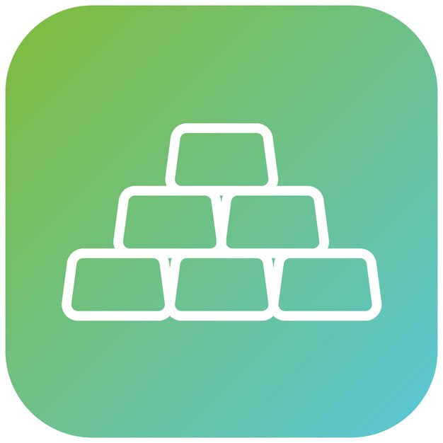Estilo de icono de diseño vectorial de lingotes