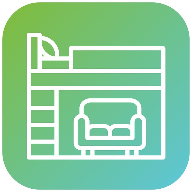 Estilo de icono de diseño vectorial de loft