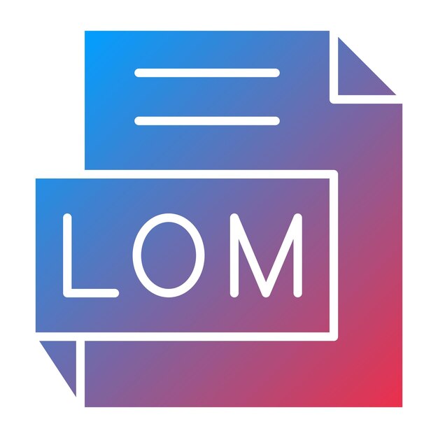 Estilo de icono de diseño vectorial LOM