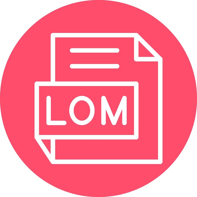 Estilo de icono de diseño vectorial LOM