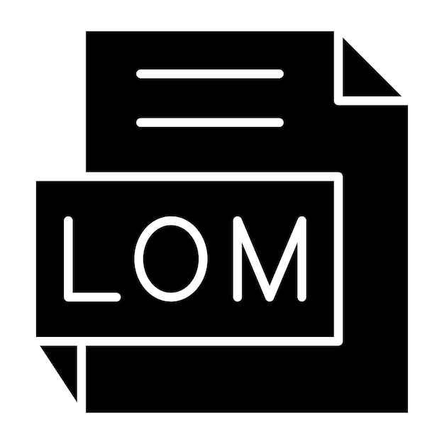 Estilo de icono de diseño vectorial LOM