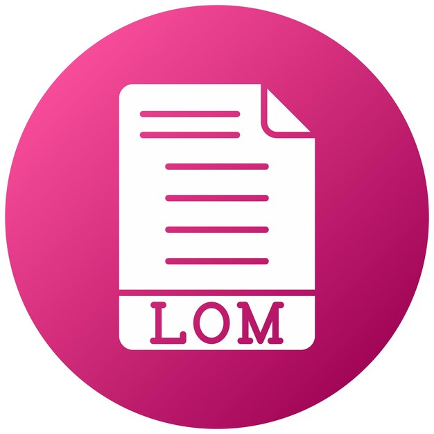 Estilo de icono de diseño vectorial LOM