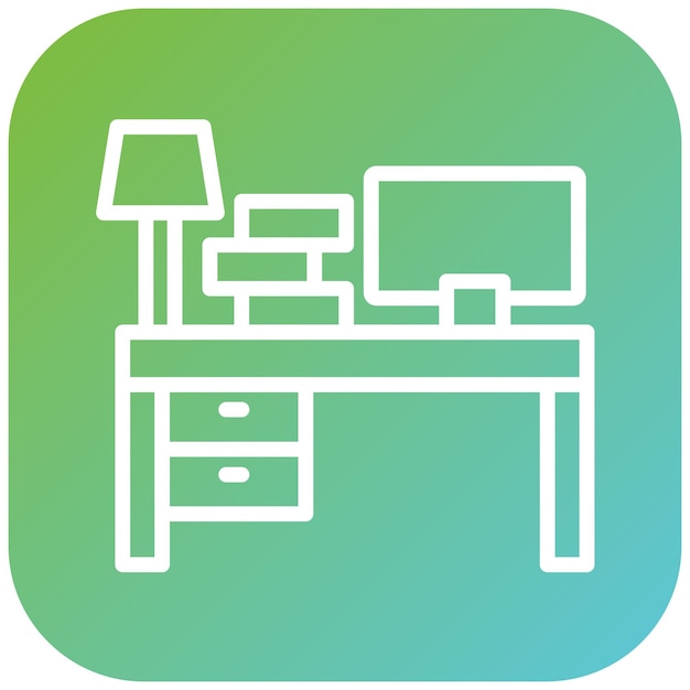 Estilo de icono de diseño vectorial para el lugar de trabajo empresarial