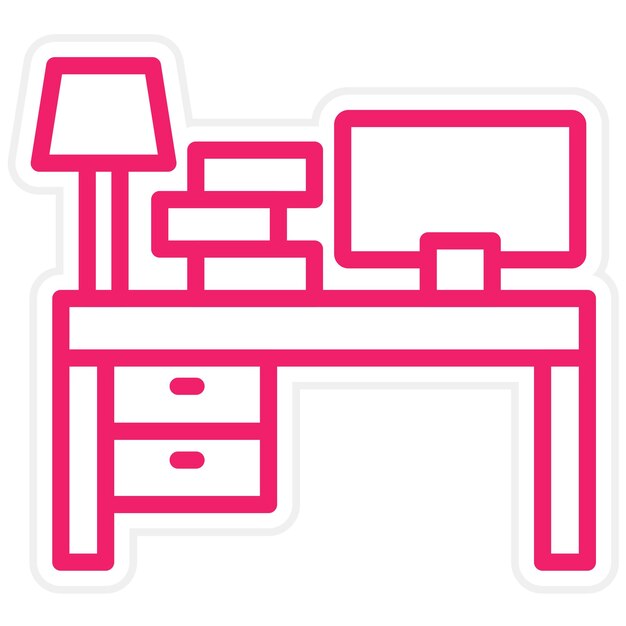 Estilo de icono de diseño vectorial para el lugar de trabajo empresarial