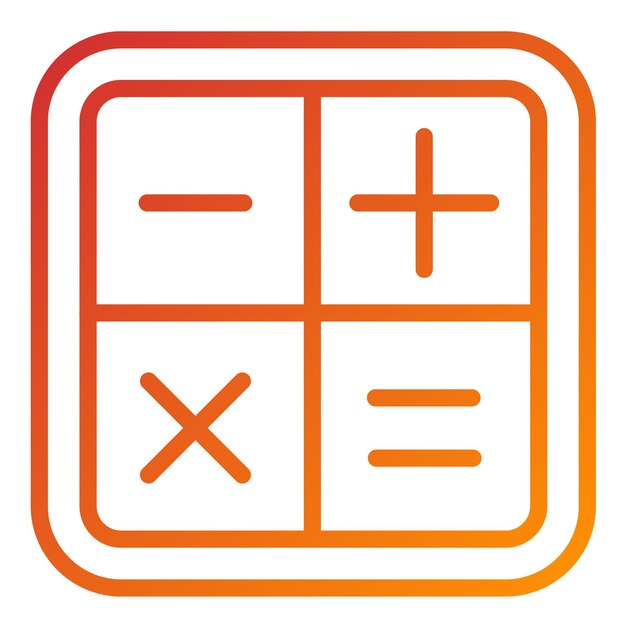 Estilo de icono de diseño vectorial de matemáticas