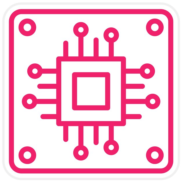 Estilo de icono de diseño vectorial Micro ATX