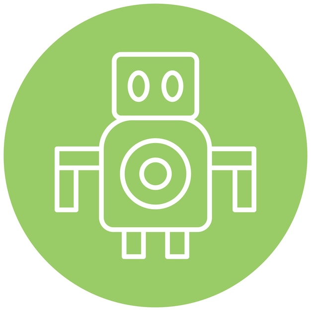 Estilo de icono de diseño vectorial de nanorrobot