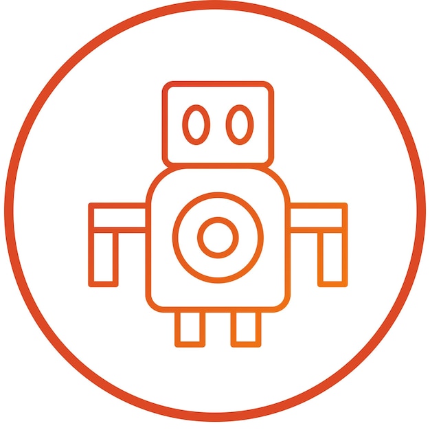 Estilo de icono de diseño vectorial de nanorrobot