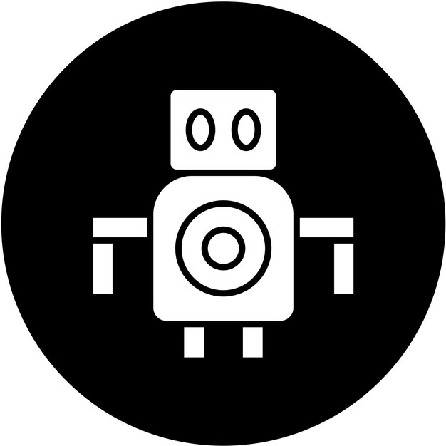 Estilo de icono de diseño vectorial de nanorrobot
