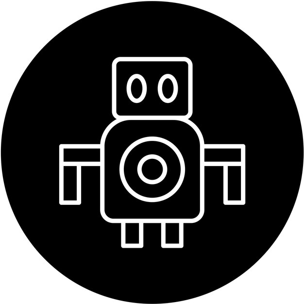 Estilo de icono de diseño vectorial de nanorrobot