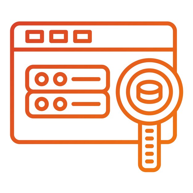 Estilo del icono de diseño vectorial para la navegación de datos