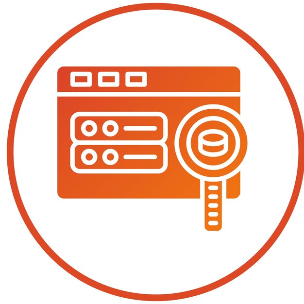 Estilo del icono de diseño vectorial para la navegación de datos
