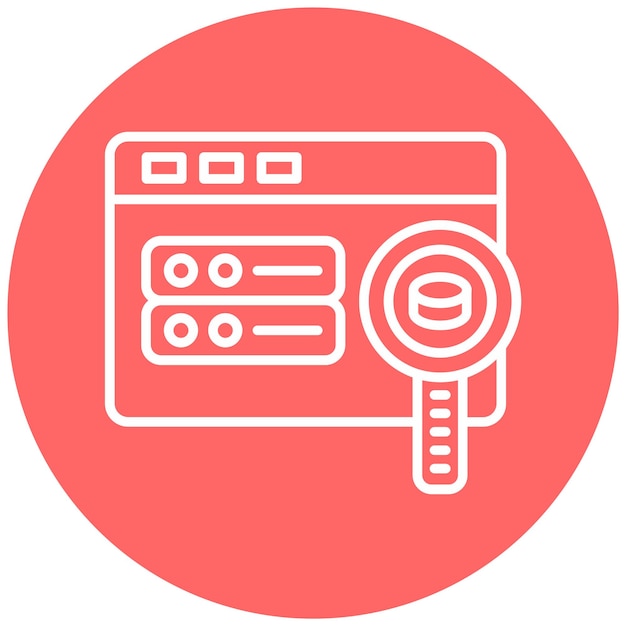 Estilo del icono de diseño vectorial para la navegación de datos