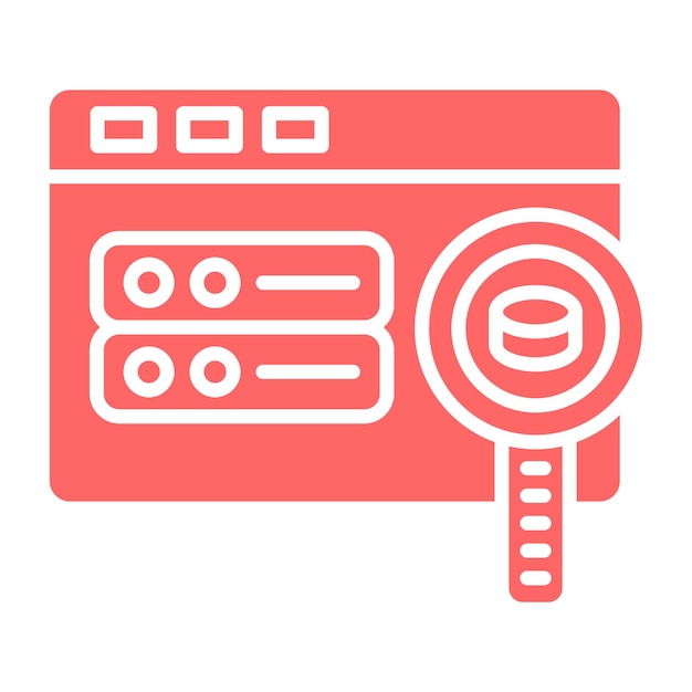 Estilo del icono de diseño vectorial para la navegación de datos