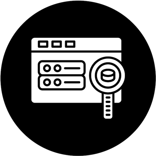 Estilo del icono de diseño vectorial para la navegación de datos