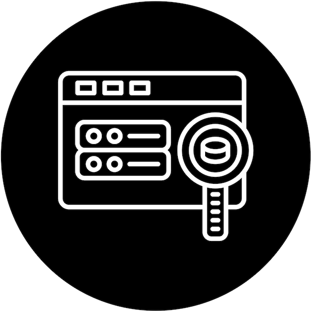 Estilo del icono de diseño vectorial para la navegación de datos
