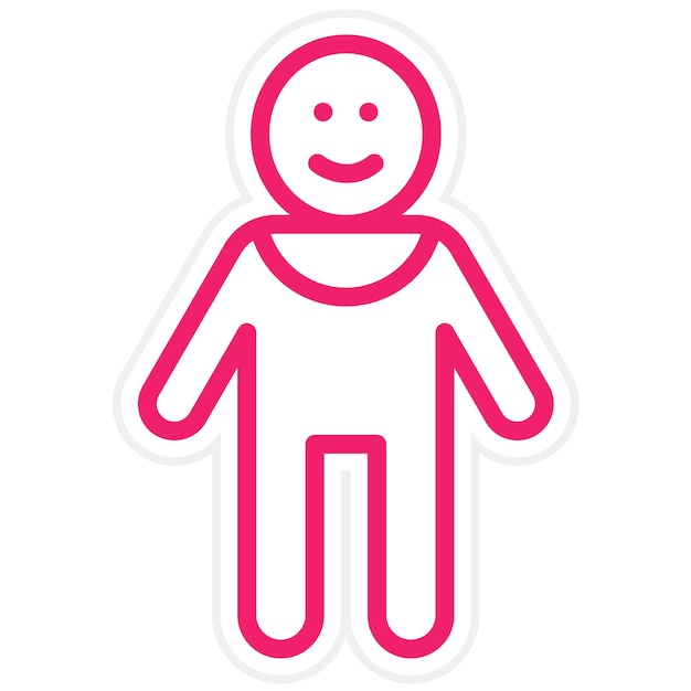 Estilo de icono de diseño vectorial de niño