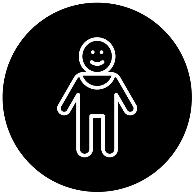 Estilo de icono de diseño vectorial de niño