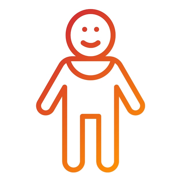 Estilo de icono de diseño vectorial de niño